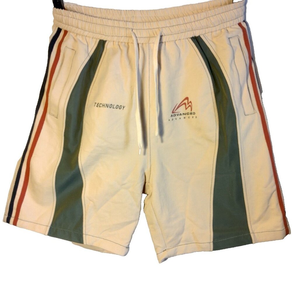 Alefric Eden Shorts Men 30 Waist Elastic Cream Splice Advanced Technology
